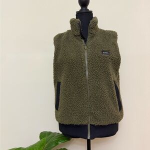 Bass Green Berber Fleece Vest Size S